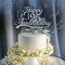 25th Anniversary Cake Topper Silver Glitter, 25 Wedding Anniversary 6.6"W x 4"H